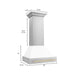 ZLINE 30 Inch Autograph Edition Range Hood with White Matte Shell and Gold Handle 8654STZ-WM30-G