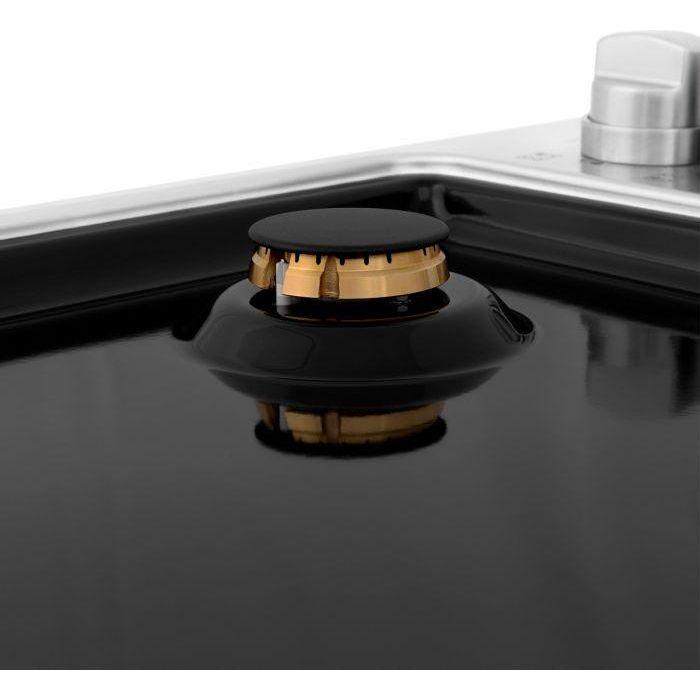 ZLINE 30-Inch Drop-in Cooktop With 4 Gas Burners And Black Porcelain Top with Brass Burners (RC-BR-30-PBT)