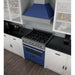 ZLINE 30-Inch Professional Dual Fuel Range In DuraSnow Stainless with Blue Gloss Door RAS-BG-30