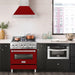 ZLINE 30 Inch Stainless Steel Range Hood with Red Gloss Shell and Stainless Steel Handle, 8654STX-RG-30