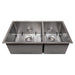 ZLINE 33 in. Chamonix Undermount Double Bowl DuraSnow Stainless Steel Kitchen Sink with Bottom Grid SR60D-33S