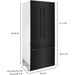 ZLINE 36" 19.6 cu. ft. Built-In Refrigerator with Internal Water and Ice Dispenser in Black Stainless Steel, RBIV-BS-36