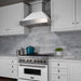 ZLINE 36" Dual Fuel Range In DuraSnow with White Matte Door & 36" Range Hood Appliance Package 2KP-RASWMRH36