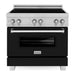 ZLINE 36 In. 4.6 cu. ft. Induction Range with a 4 Element Stove and Electric Oven in Black Matte, RAINDS-BLM-36