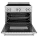 ZLINE 36 In. 4.6 cu. ft. Induction Range with a 4 Element Stove and Electric Oven in DuraSnow Stainless Steel, RAINDS-SN-36