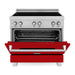 ZLINE 36 In. 4.6 cu. ft. Induction Range with a 4 Element Stove and Electric Oven in Red Gloss, RAINDS-RG-36