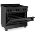 ZLINE 36 In. 4.6 cu. ft. Induction Range with Electric Oven in Black Stainless Steel, RAIND-BS-36