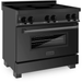 ZLINE 36 In. 4.6 cu. ft. Induction Range with Electric Oven in Black Stainless Steel, RAIND-BS-36