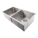 ZLINE 36 in. Anton Undermount Double Bowl Stainless Steel Kitchen Sink with Bottom Grid SR50D-36