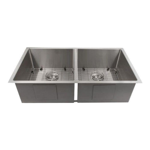 ZLINE 36 in. Anton Undermount Double Bowl Stainless Steel Kitchen Sink with Bottom Grid SR50D-36