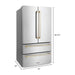 ZLINE 36 In. Autograph 22.5 cu. ft. Refrigerator with Ice Maker in Fingerprint Resistant Stainless Steel and Gold Accents, RFMZ-36-G