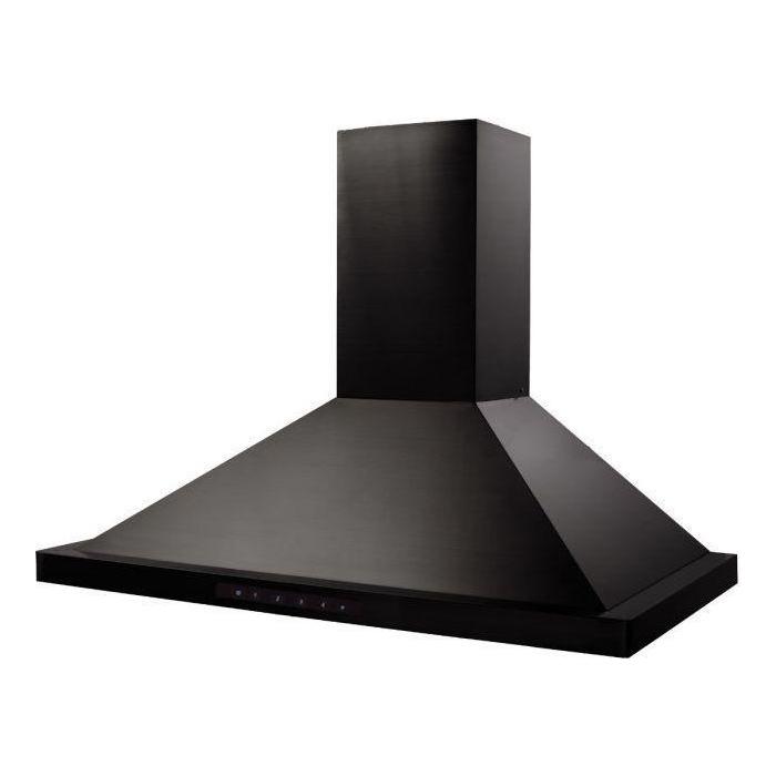 ZLINE 36 in. Black Stainless Steel Dual Fuel Range and 36 in. Range Hood Appliance Package