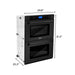 ZLINE 36 in. Black Stainless Steel Rangetop and 30 in. Double Wall Oven Kitchen Appliance Package 2KP-RTBAWD36