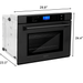 ZLINE 36 in. Black Stainless Steel Rangetop and 30 in. Single Wall Oven Kitchen Appliance Package 2KP-RTBAWS36