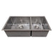 ZLINE 36 in. Chamonix Undermount Double Bowl DuraSnow Stainless Steel Kitchen Sink with Bottom Grid SR60D-36S