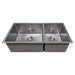 ZLINE 36 in. Chamonix Undermount Double Bowl DuraSnow Stainless Steel Kitchen Sink with Bottom Grid SR60D-36S