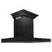 ZLINE 36 in. Convertible Vent Wall Mount Range Hood In Black Stainless Steel with Crown Molding BSKENCRN-36