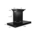 ZLINE 36 in. Convertible Vent Wall Mount Range Hood In Black Stainless Steel with Crown Molding BSKENCRN-36