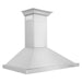 ZLINE 36 in. Convertible Vent Wall Mount Range Hood in Stainless Steel with Crown Molding, KBCRN-36