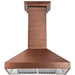 ZLINE 36 in. Copper Wall Range Hood with Crown Molding 8667C-36