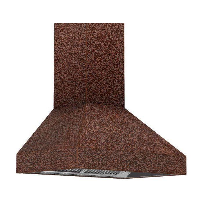 ZLINE 36 in. Copper Wall Range Hood with Crown Molding 8667E-36