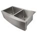 ZLINE 36 in. Courchevel Farmhouse Apron Mount Double Bowl Stainless Steel Kitchen Sink with Bottom Grid, SA60D-36