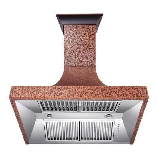 ZLINE 36 in. Designer Series Hand-Hammered Copper Finish Wall Range Hood 8632H-36