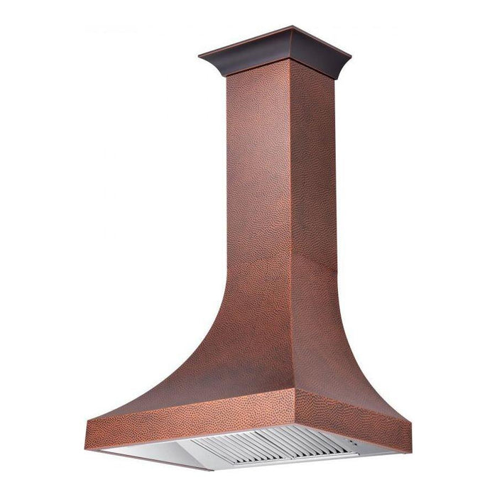 ZLINE 36 in. Designer Series Hand-Hammered Copper Finish Wall Range Hood 8632H-36