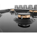 ZLINE 36 in. Dropin Cooktop with 6 Gas Burners and Black Porcelain Top and Brass Burners, RC-BR-36-PBT