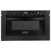 ZLINE 36 in. Dual Fuel Range, Range Hood, Microwave and Dishwasher In Black Stainless Steel Appliance Package