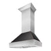 ZLINE 36 in. Ducted DuraSnow Stainless Steel Range Hood with Oil Rubbed Bronze Shell 8654ORB-36