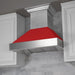 ZLINE 36 in. Ducted DuraSnow Stainless Steel Range Hood with Red Matte Shell 8654RM-36