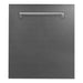 ZLINE 36 in. DuraSnow Stainless Dual Fuel Range, Ducted Vent Range Hood and Dishwasher Kitchen Appliance Package 3KP-RASRH36-DW