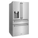 ZLINE 36 In. French Door Refrigerator with Water Dispenser, Ice Maker In Fingerprint Resistant Stainless Steel RFM-W-36