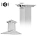 ZLINE 36 in. Island Mount Range Hood In Stainless Steel with Built-in CrownSound Bluetooth Speakers GL1iCRN-BT-36