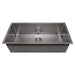 ZLINE 36 in. Meribel Undermount Single Bowl DuraSnow Stainless Steel Kitchen Sink with Bottom Grid SRS-36S