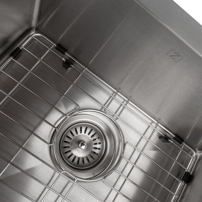 ZLINE 36 in. Niseko Farmhouse Apron Mount Double Bowl Stainless Steel Kitchen Sink with Bottom Grid, SA50D-36