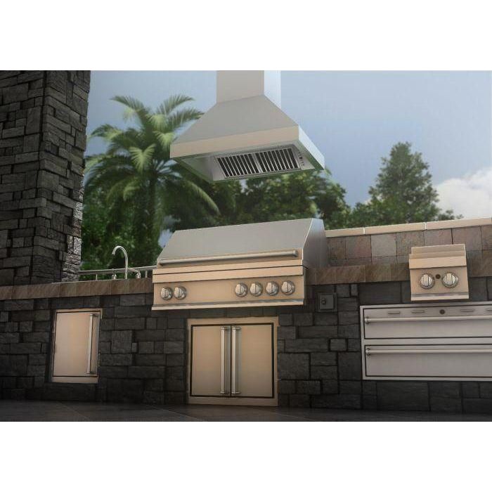 ZLINE 36 in. Outdoor/Indoor Island Stainless Range Hood 597i-304-36