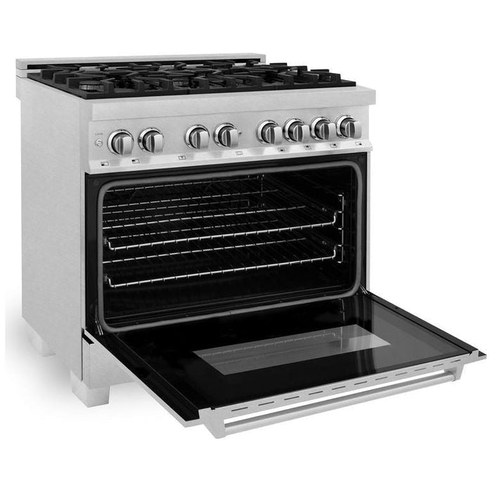 ZLINE 36 in. Professional Dual Fuel Range with Gas Burner and Electric Oven