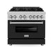 ZLINE 36 in. Professional Dual Fuel Range with Gas Burner and Electric Oven