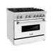 ZLINE 36 in. Professional Dual Fuel Range with Gas Burner and Electric Oven