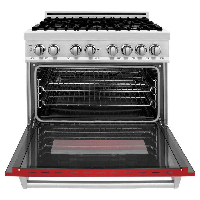 ZLINE 36 in. Professional Dual Fuel Range with Gas Burner and Electric Oven