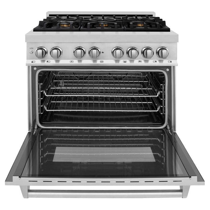 ZLINE 36 in. Professional Dual Fuel Range with Gas Burner and Electric Oven