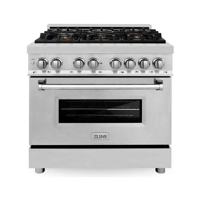 ZLINE 36 in. Professional Dual Fuel Range with Gas Burner and Electric Oven