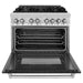 ZLINE 36 in. Professional Dual Fuel Range with Gas Burner and Electric Oven In Stainless Steel RA-BLM-36