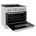 ZLINE 36 in. Professional Dual Fuel Range with Gas Burner and Gas Oven