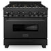 ZLINE 36 in. Professional Dual Fuel Range with Gas Burner and Gas Oven