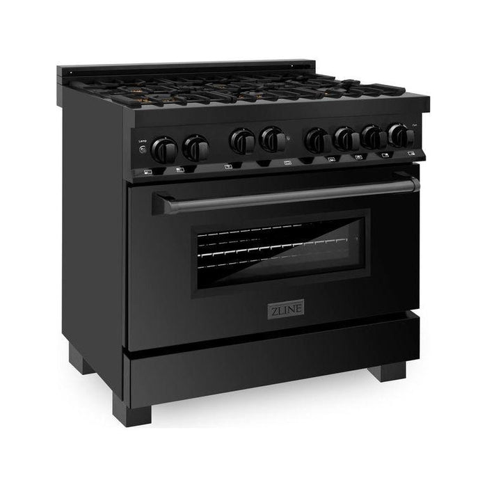 ZLINE 36 in. Professional Dual Fuel Range with Gas Burner and Gas Oven