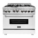 ZLINE 36 in. Professional Dual Fuel Range with Gas Burner and Gas Oven