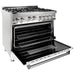 ZLINE 36 in. Professional Dual Fuel Range with Gas Burner and Gas Oven